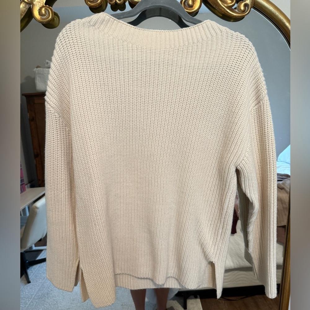 Zara Women's Beige Mock Neck Sweater
